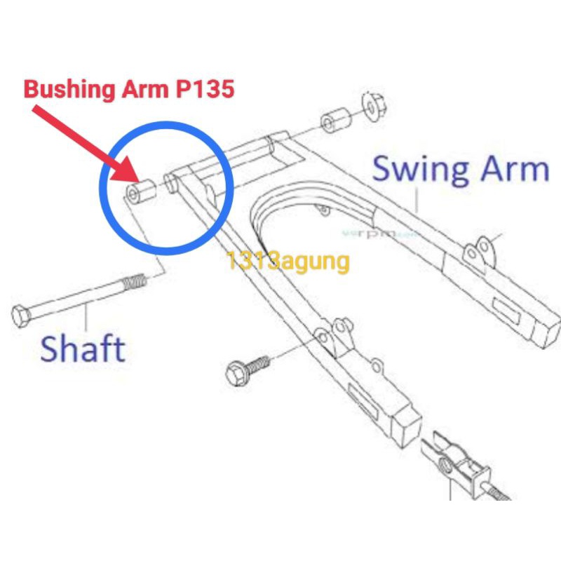 Jual Bos swing arm Bajaj pulsar 135 Bushing Rubber Original (harga