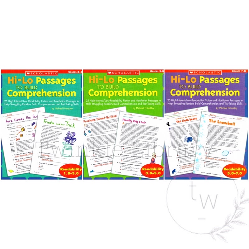 Jual Scholastic Hi Lo Passages To Build Comprehension Grades 3 4 5 6 7