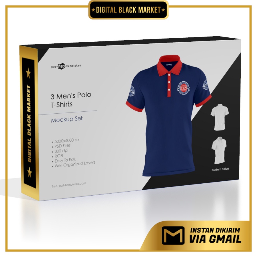 Jual Men S Polo T Shirts Mockup Set | Shopee Indonesia