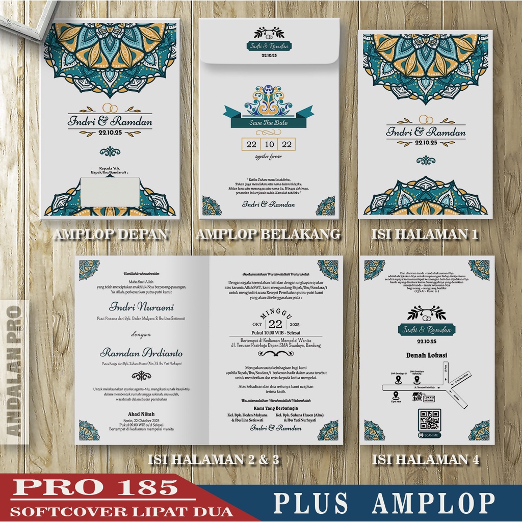 Jual Pro 185 Plus Amplop - Cetak Undangan Softcover Pakai Amplop ...