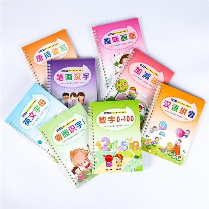 Jual Buku Belajar Menulis Tulisan Mandarin 1Set8 Model | Shopee Indonesia