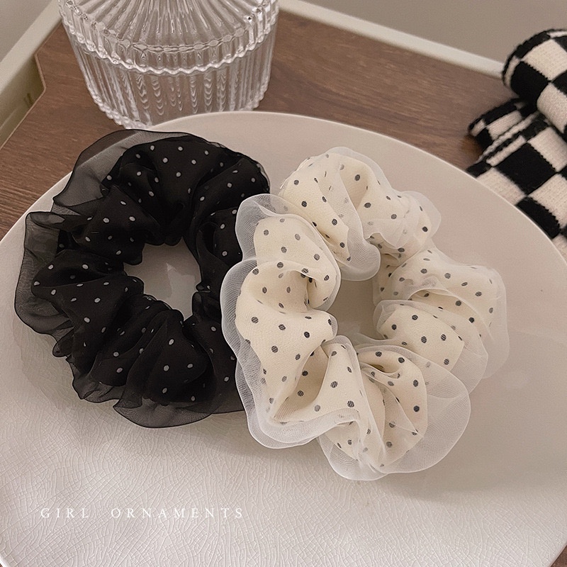Jual Town Shell - Fairy Polkadot Big Korean Scrunchy / Scrunchie ...