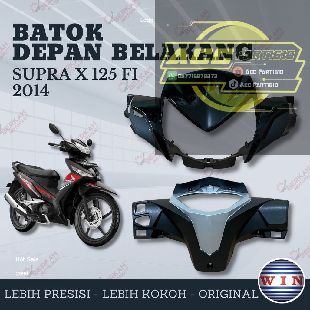 Jual Cover Kepala Batok Depan Belakang Honda Supra X Fi K