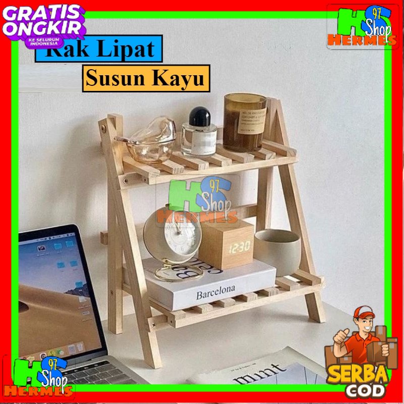Jual Rak Susun kayu Mini Serbaguna | Rak Meja Rakit Multifungsi ...