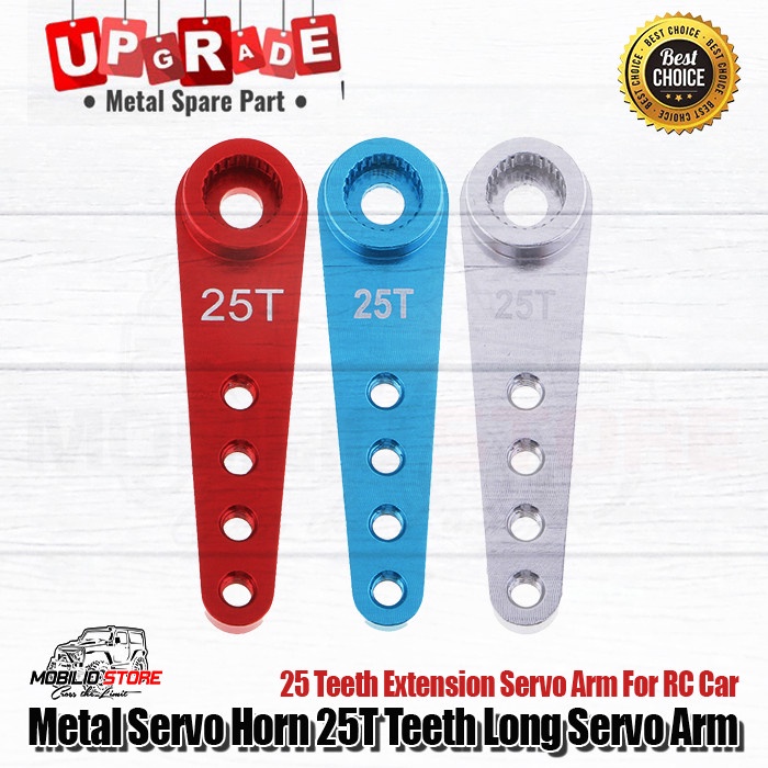 Jual Upgrade Part Universal Metal Servo Horn 25T Teeth Long Servo Arm