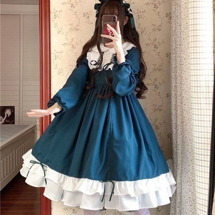 Jual Original Lolita Skirt Soft Girl Lolita Big Hem Student Cute