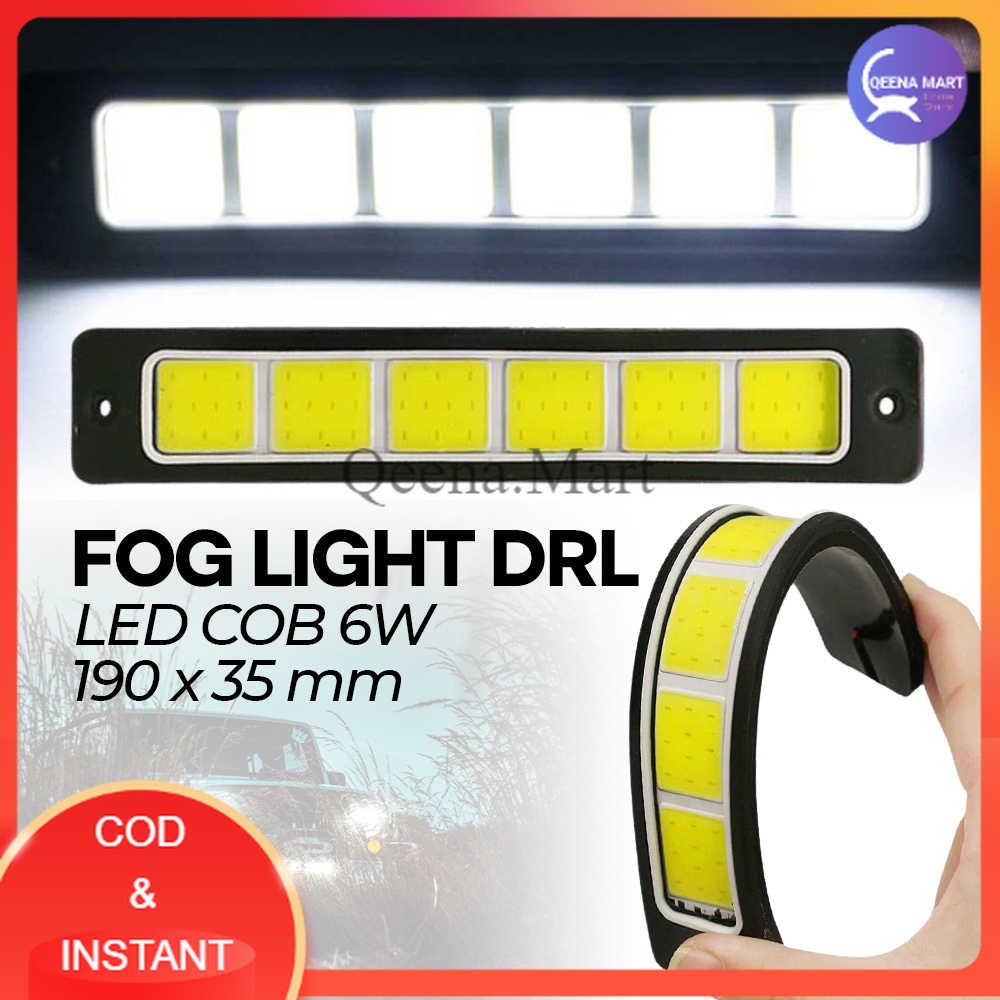 Lampu Fog Light DRL Mobil LED COB 190 x 35mm 6W 1pcs - MA357