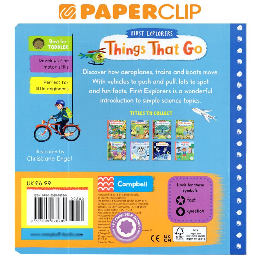 Jual FIRST EXPLORERS : THINGS THAT GO - PUSH PULL SLIDE BOOK | Shopee ...