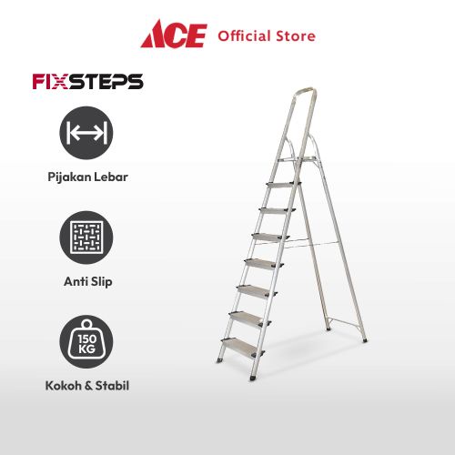 Jual Ace Fixsteps Tangga Lipat Aluminium 8 Wide Step Multifunction