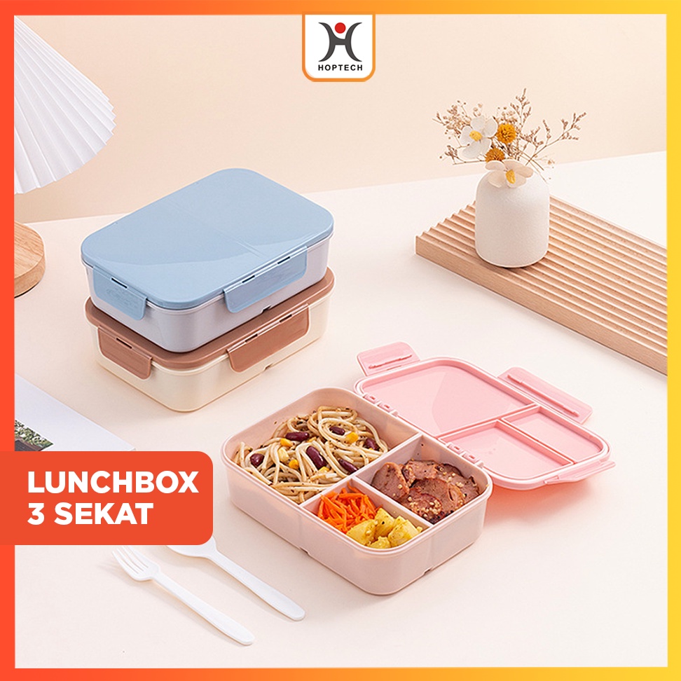 Jual LUNCH BOX Kotak Bekal Makan Siang 1200 ML I Lunch Box Anak 3 Sekat