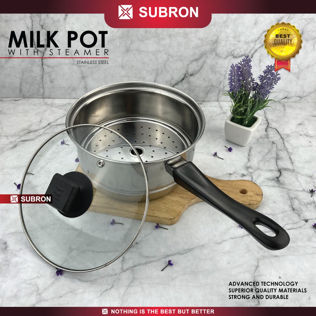 Jual SUBRON Panci Kukus 20cm Steamer Panci Dandang Stainless Susu Milk ...