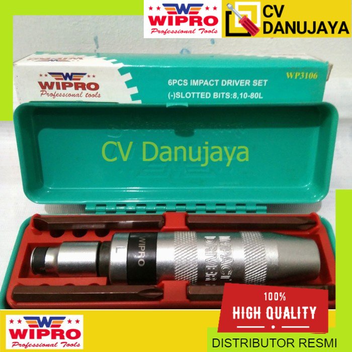 Jual Impact Screwdriver Obeng Ketok IMPACT DRIVER SET WIPRO WP 3106 6 ...