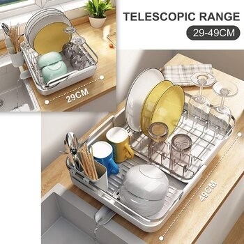 Jual informa Rak piring extendable Rak peniris piring dish drainer rack ...