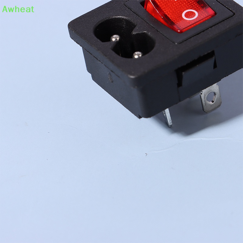 Jual Awheat 250V AC Red Rocker Switch Fused Inlet Power Socket Fuse ...