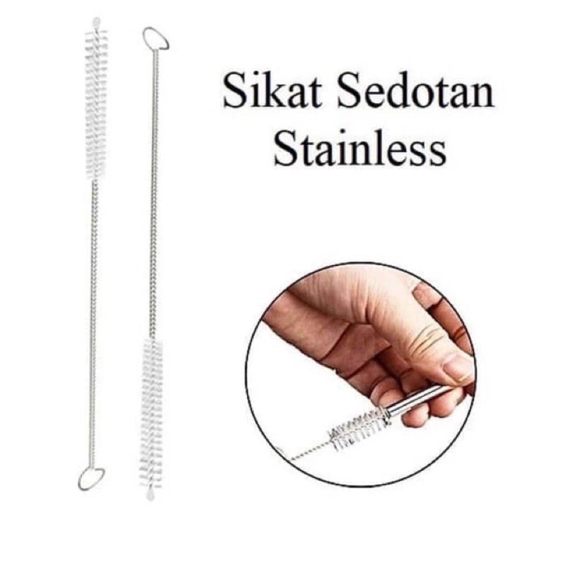 [UNIK88] Sikat Pembersih Sikat Sedotan Stainless | AutoStock