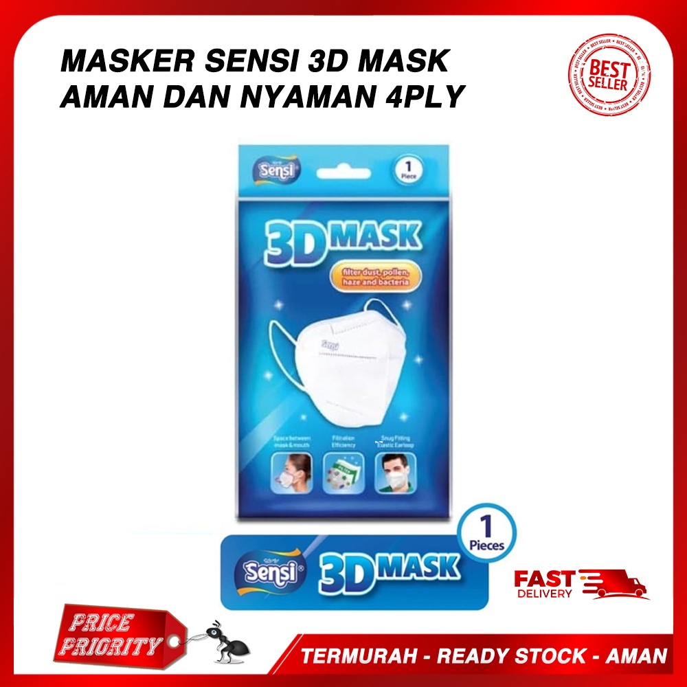Jual MASKER SENSI Surgical 3D MASK Anti Virus, Bakteri, Kuman Masker ...