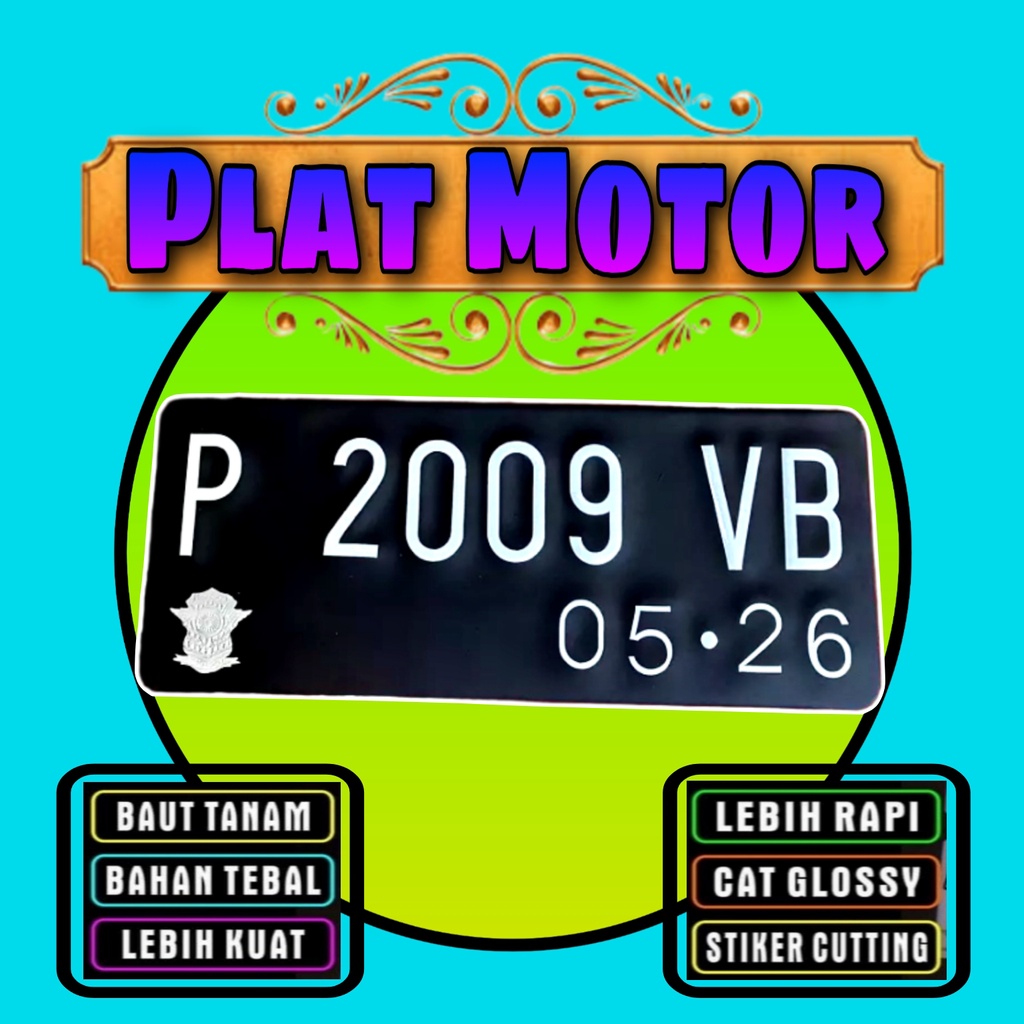 Jual Plat Nomor Motor Baut Tanam Pcs Sepasang Shopee Indonesia