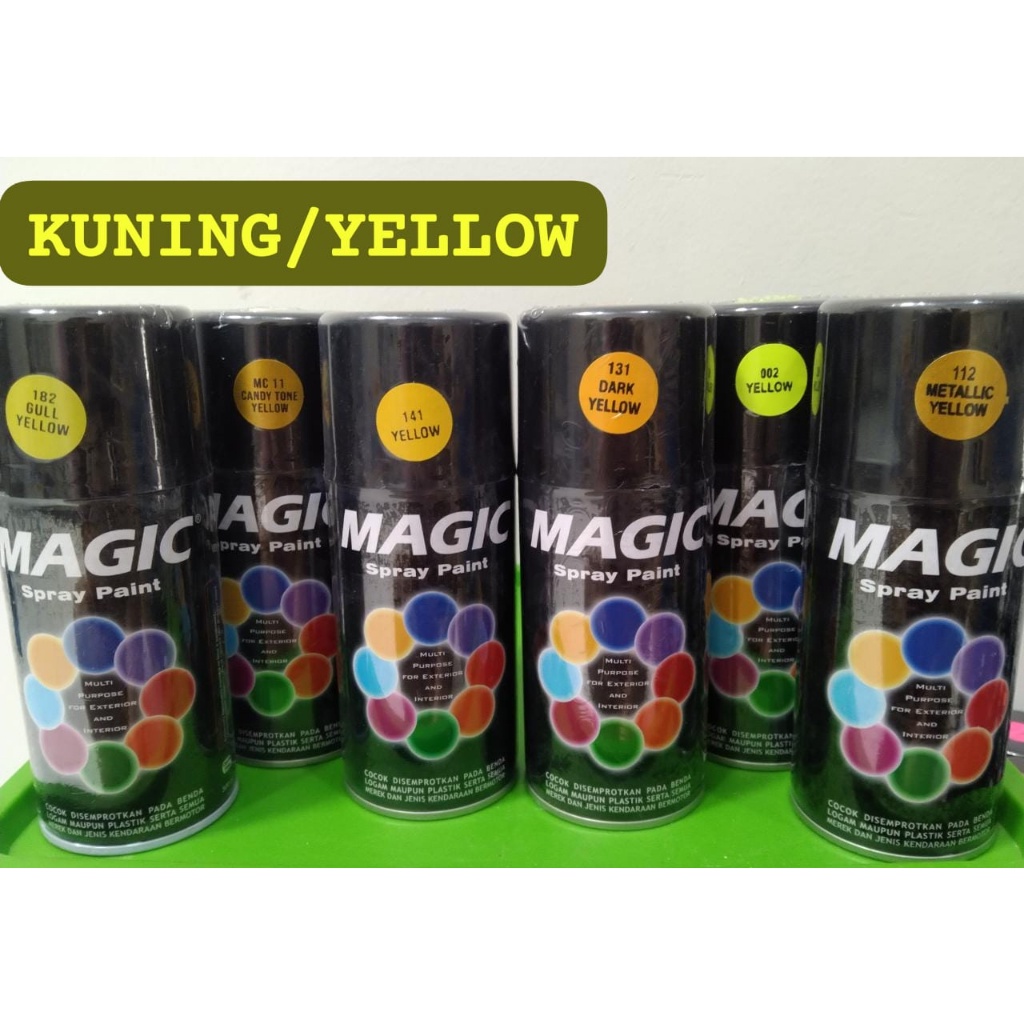 Jual cat spray pilok pilox magic 300cc varian warna kuning terang ...