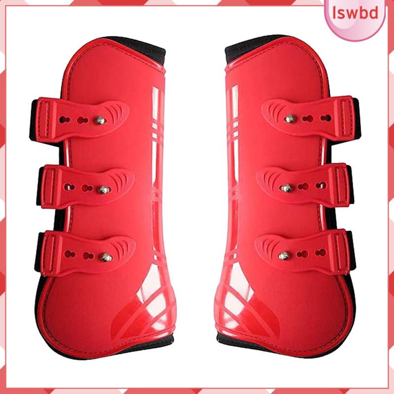 Jual FJ45D [lswbd] Horse Adjustable Front Hind Horse Leg Boots PU Wrap