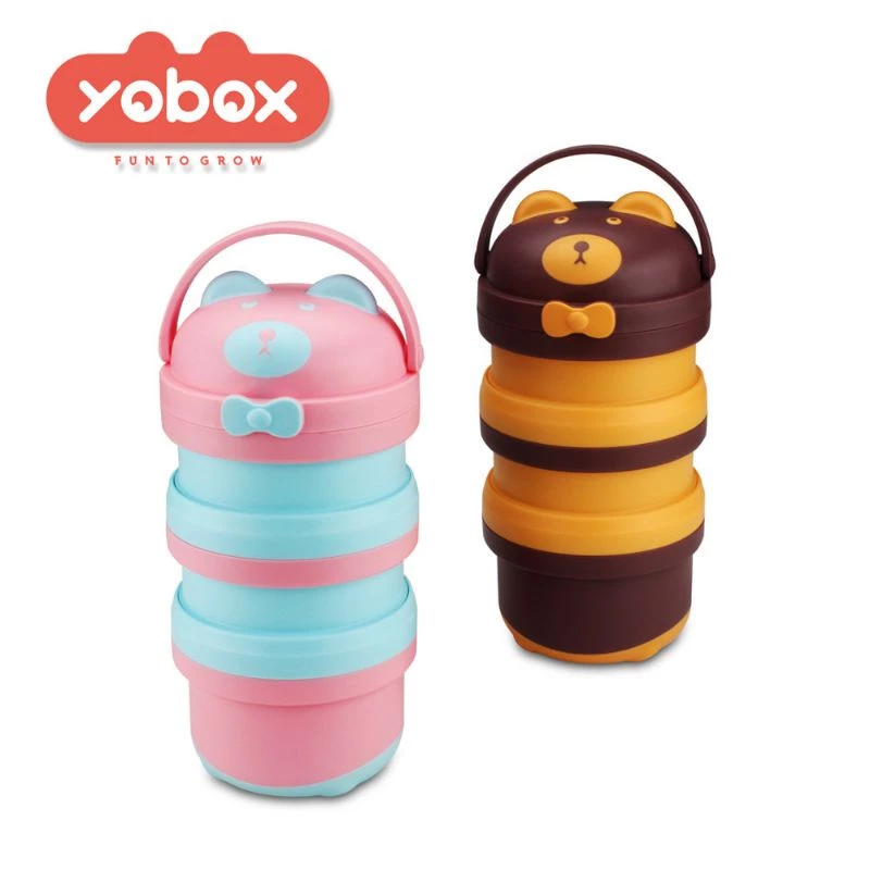 [UNIK88] YOBOX FREE TAS rantang tempat makan steinless 304 bento kids 3 susun lunchbox YOOYEE | AutoStock