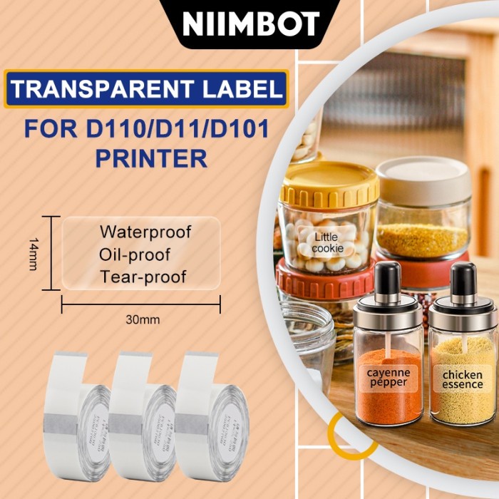 Jual Label Sticker Niimbot D11 D110 D101 H1S Refill Label Clear ...