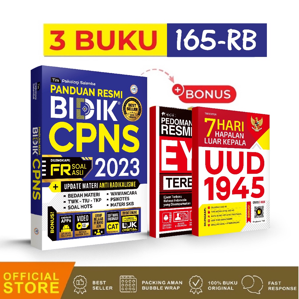 Jual Buku Panduan Resmi Bidik CPNS 2023 BONUS KITAB NUMERIK DAN ...