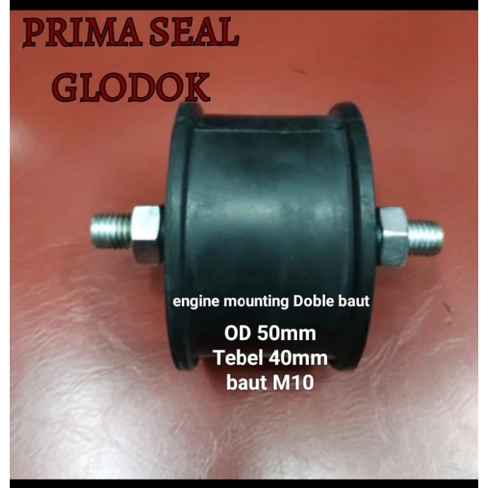 Jual Engine mounting 50 x 40 x double baut M12/ mounting kaki mesin M12 ...