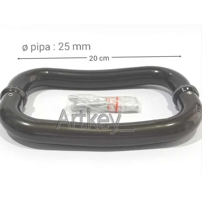 Jual Handle Pintu kaca & Alumunium model C 20 cm/3 warna Powder coating ...