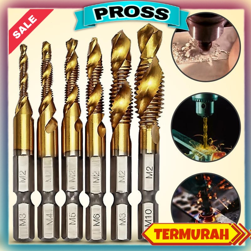 Jual Mata Bor Pembuat Ulir Drat Mur Baut Tap Drill Hex Shank 1/4 ...