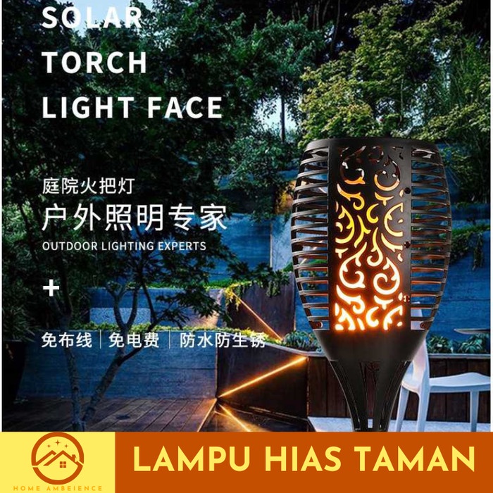 Jual Lampu Hias Taman Halaman Rumah LED Fire Torch Anti Air Waterproof