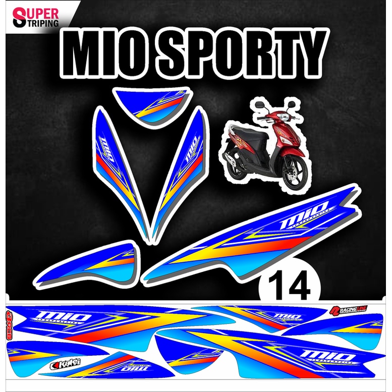 Jual STICKER MIO SPORTY Varian 14 - Desain Striping List Lis Stiker ...