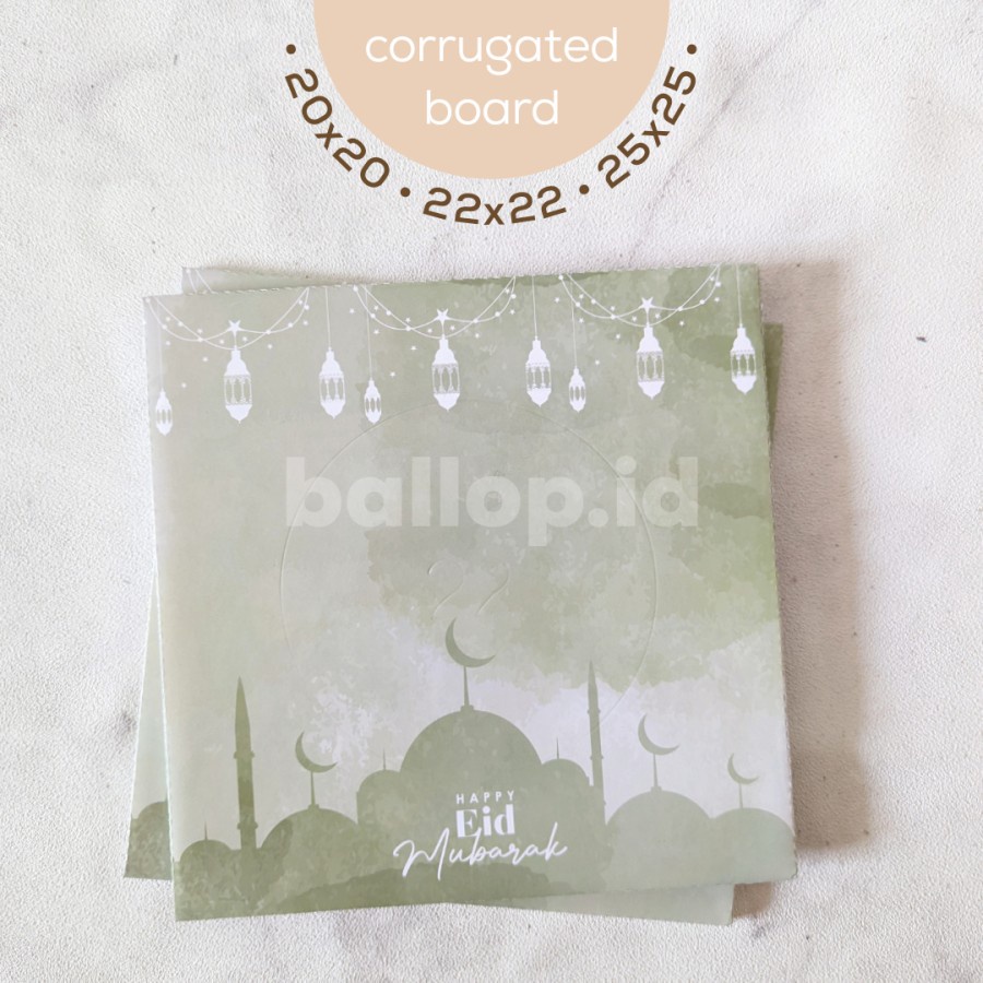 Jual LEBARAN 20 22 25 CM Alas Tatakan Kue Cake Board Roti Kotak Hari ...