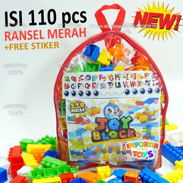 Jual Mainan Blocks 110 PCS Balok Susun Ukuran Besar Joy Blocks | Shopee ...