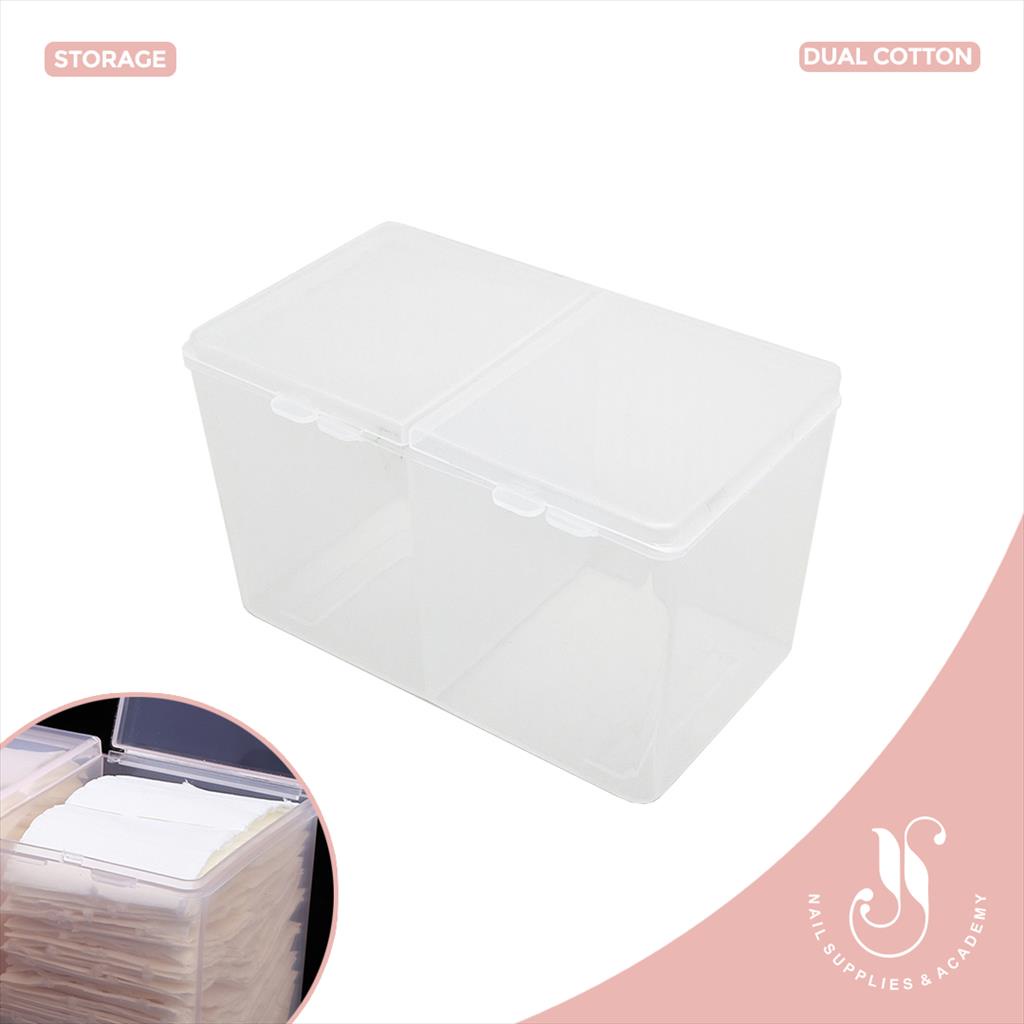 Jual Kotak kapas (sekat 2) / kotak box / ORIGINAL / JS Nail / Nail Acc ...