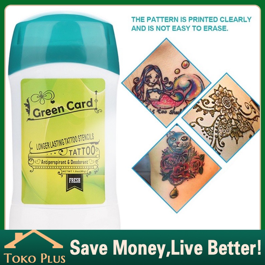 Jual Tattoo Stencil Tattoo Transfer Lotion Stencils Green Card Shopee