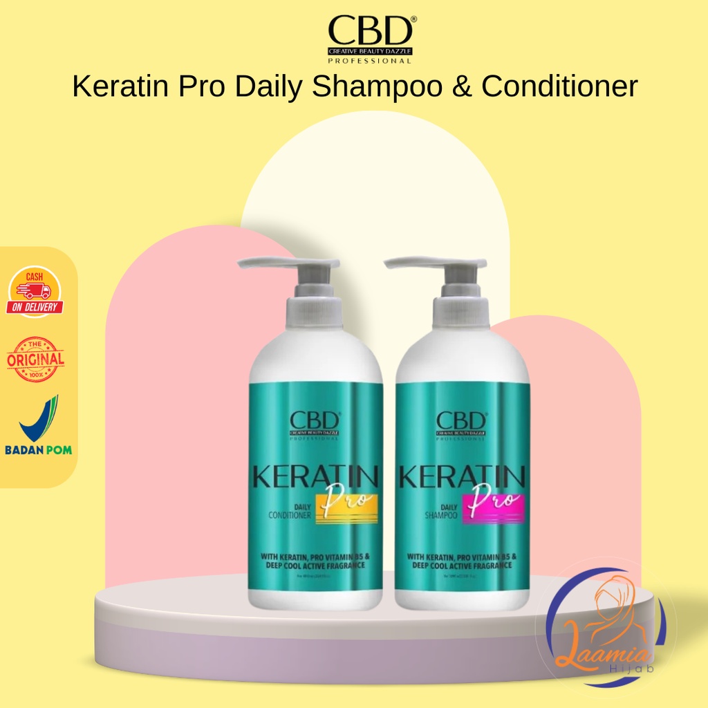 Jual CBD Keratin Pro Daily Shampoo & Conditioner 1000Ml | Shopee Indonesia