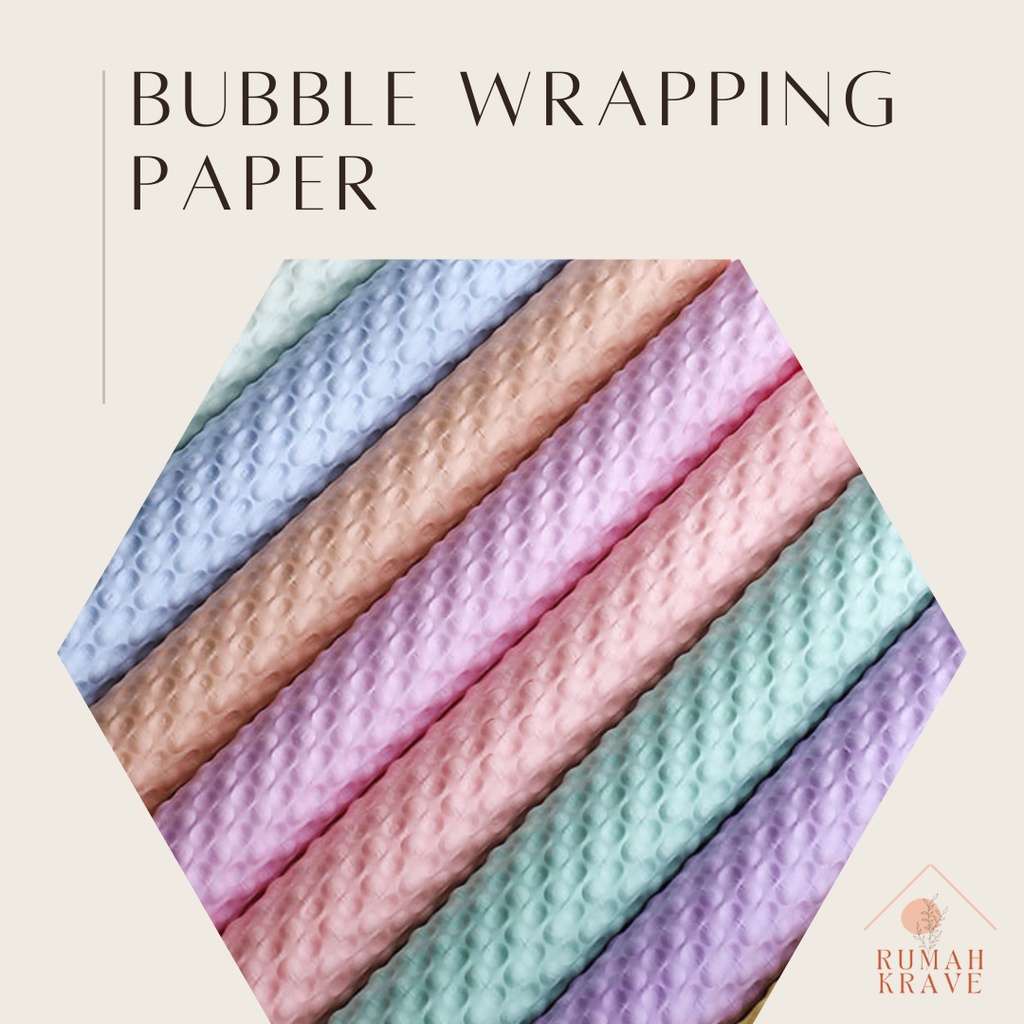 Jual RUMAH KRAVE - Bubble Texture Wrapping Paper Timbul Tekstur Buket ...