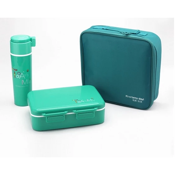 [UNIK88] Yooyee Kotak Makan 3 Sekat Free Tas dan Botol | AutoStock