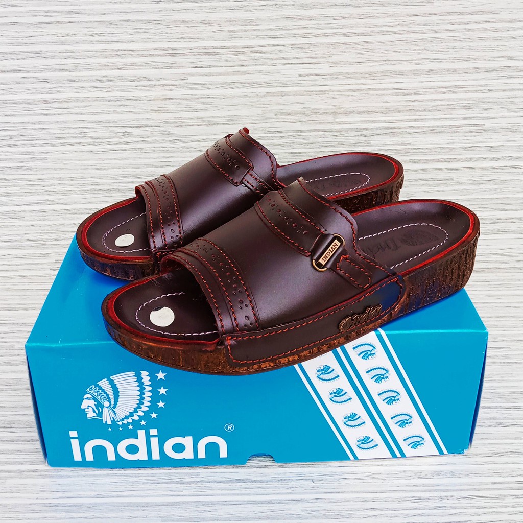 Jual indian sandal slide pria kulit asli sandal kulit pria indian original model terbaru sendal pria Shopee Indonesia