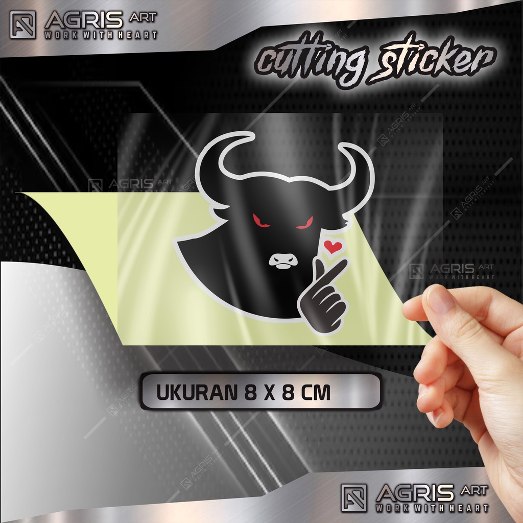 Jual stiker banteng PDI sarangheyo viral cutting sticker bukan printing ...