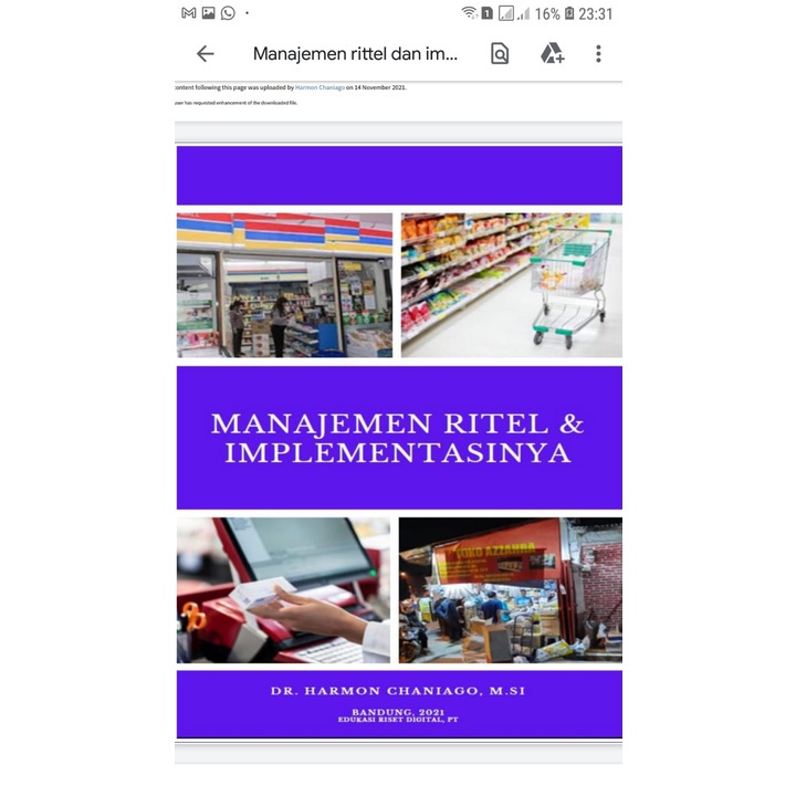 Jual Manajemen Ritel Dan Implementasi Nya (PDF) | Shopee Indonesia