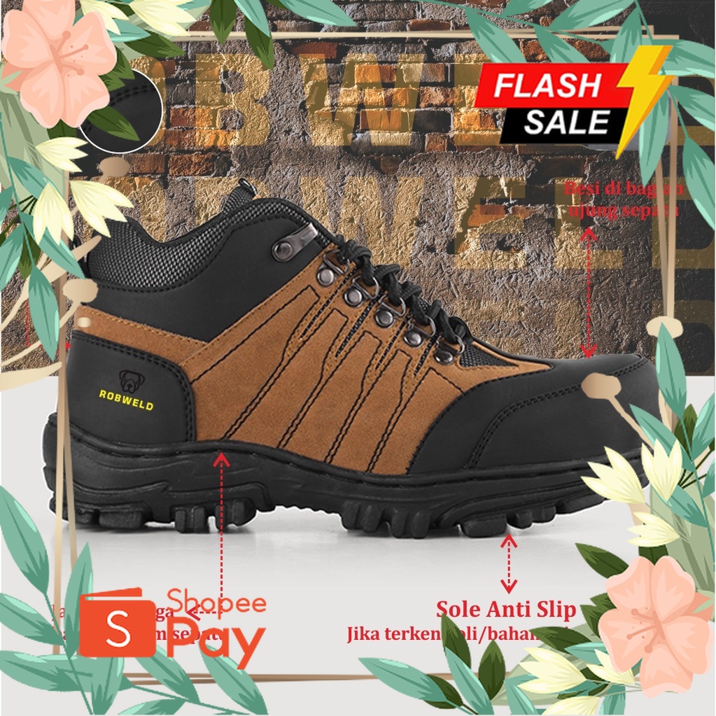 Jual Lucu Imut Bagus keren / Sepatu Safety Boots Pria, Sepatu Safety