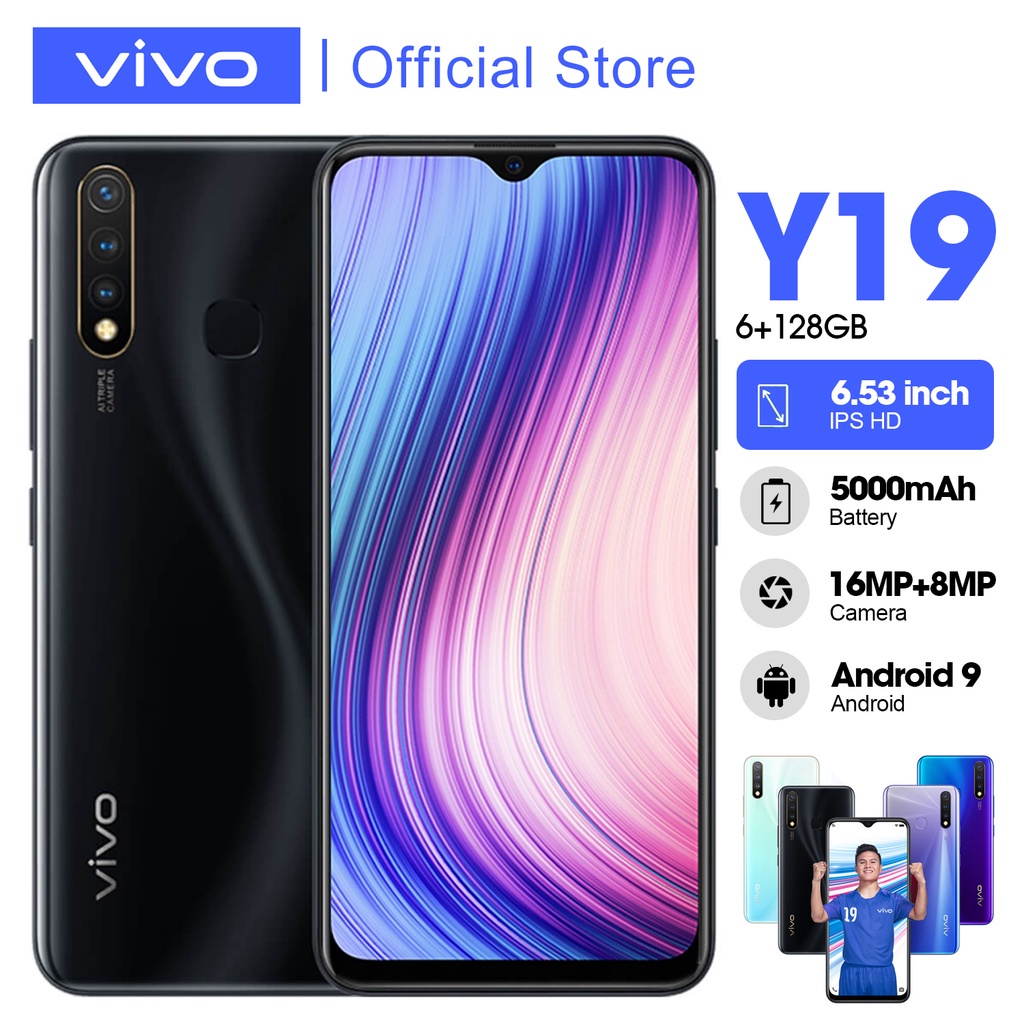Jual Hp VIVO Y19 ram 8/256 Original Garansi Resmi 6.53inci Layar penuh