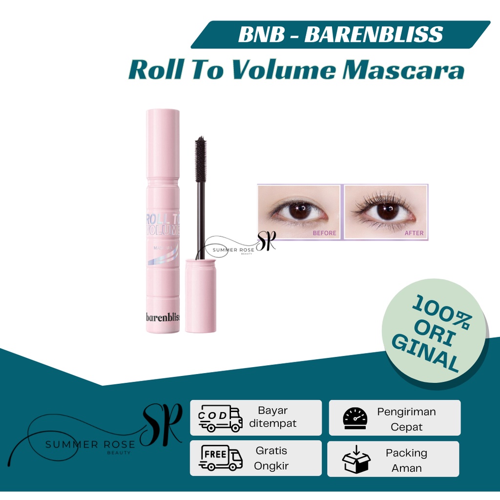 Jual SUMMERROSE - BNB Barenbliss Korean Roll To Volume Mascara 「Long ...