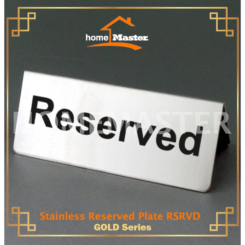 Jual HomeMaster Plat Stainless/Besi Baja Tahan Karat Reserved/Reservasi ...