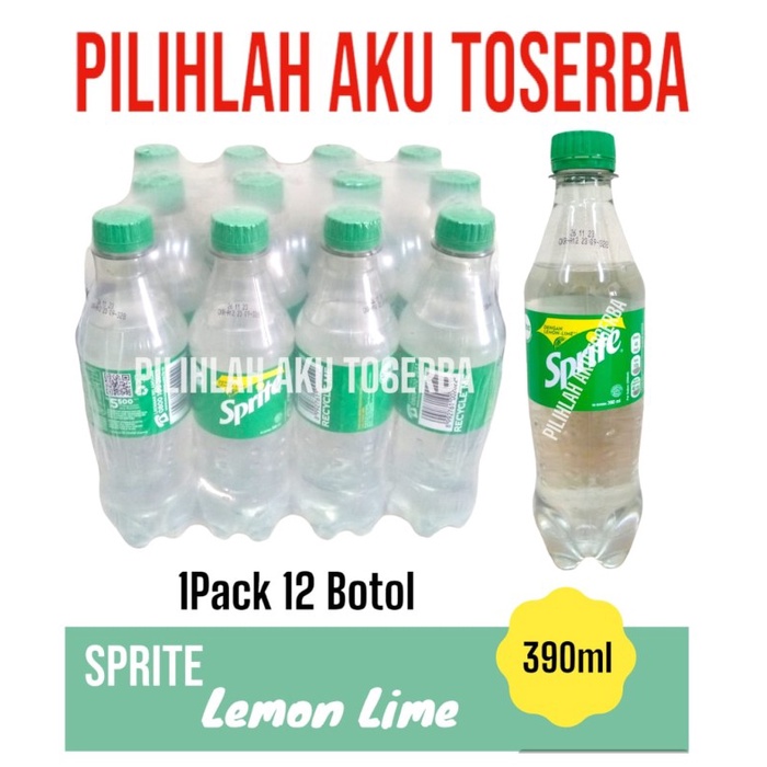 Jual Sprite BOTOL PET 390 Ml HARGA 1 PACK ISI 12 Botol Shopee Indonesia