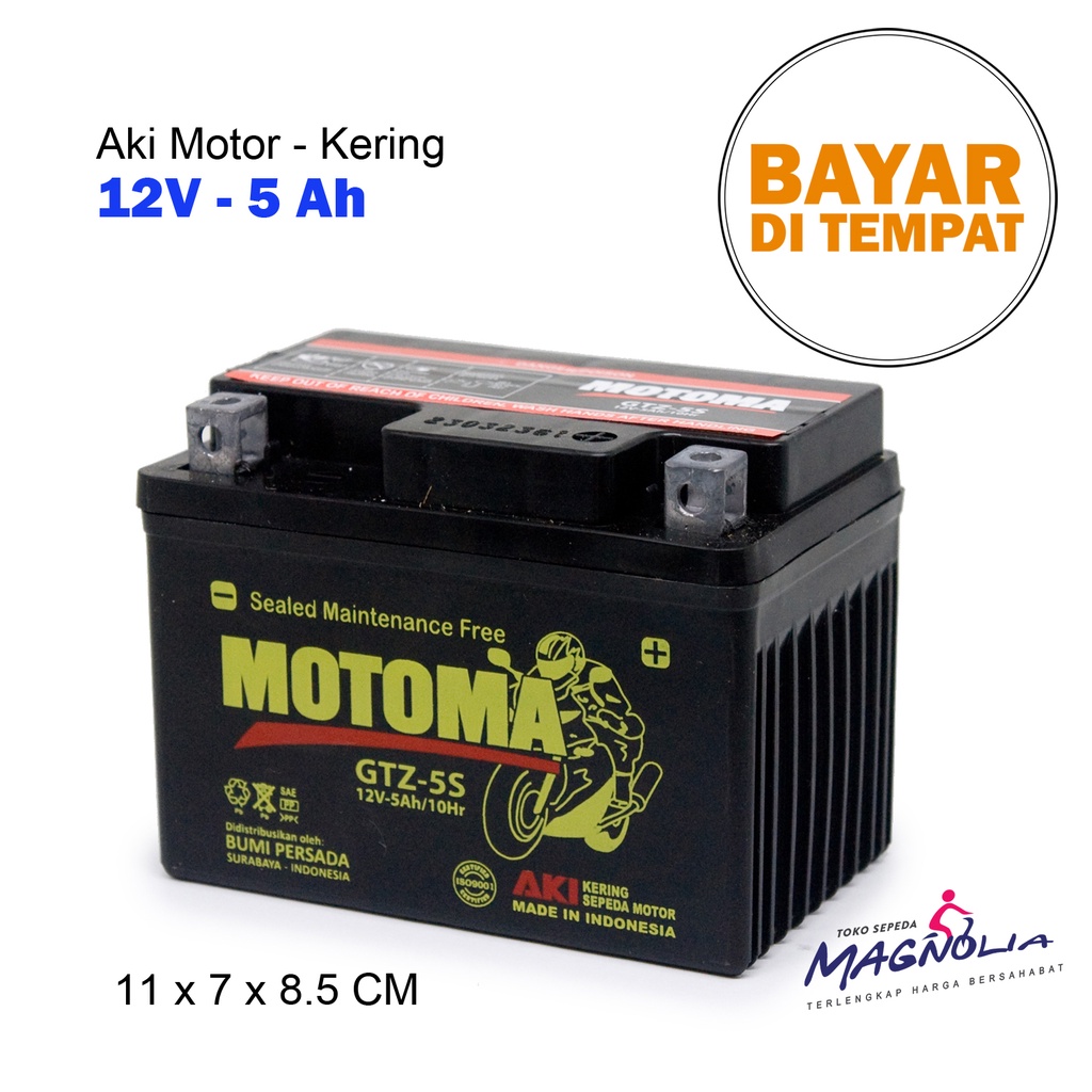 Jual Aki Sepeda Motor 12 Volt 5 Ah Model Kering | Shopee Indonesia