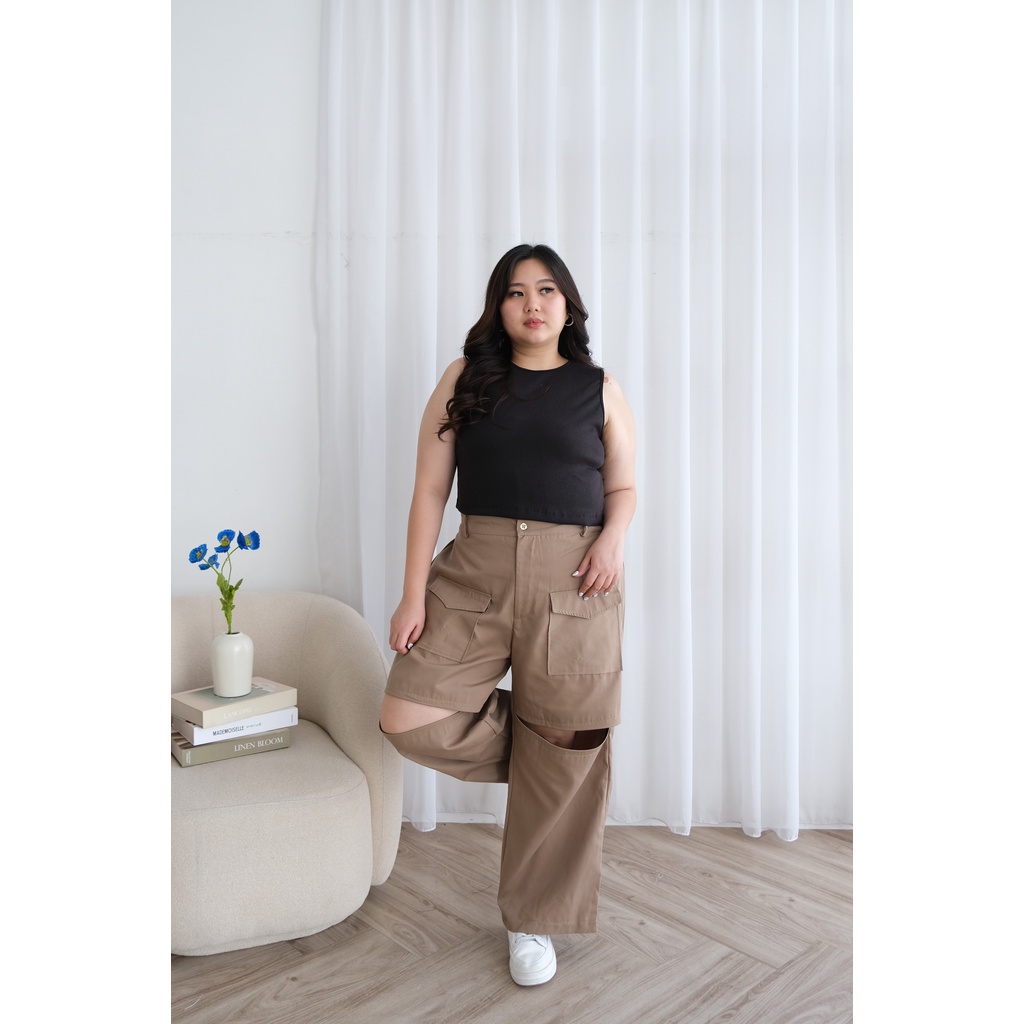 Jual Kode 1107 Celana Cargo Bigsize Wanita Jumbo | Shopee Indonesia