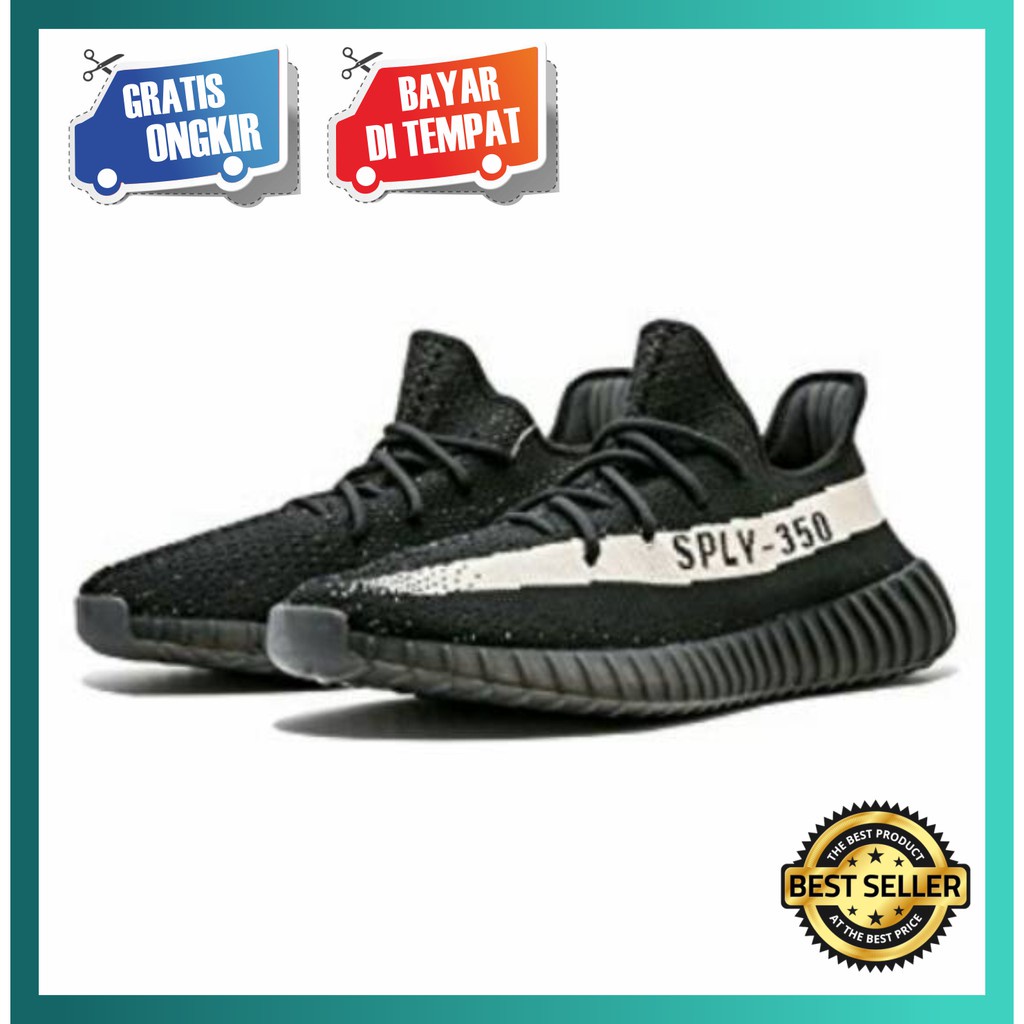 Jual Sepatu Sneakers Adiddas Yeezy boosts V2 SPLY 350 Black Static Premium sneakers Shopee Indonesia