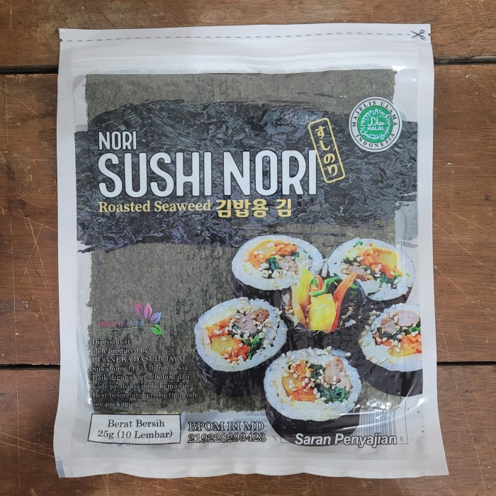 Jual Nori Sushi Nori Seaweed Roasted Halal isi 10 lembar | Shopee Indonesia